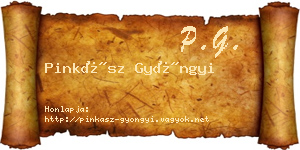 Pinkász Gyöngyi névjegykártya